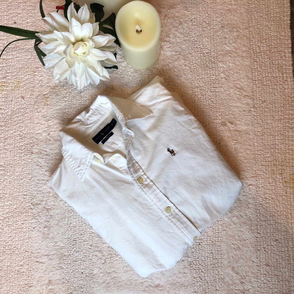 Ralph Lauren Polo Long Sleeve White (size S)
